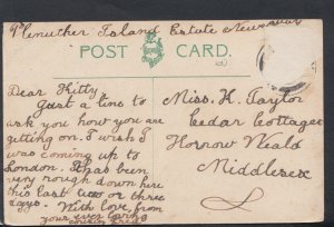 Family History Postcard- Taylor - Cedar Cottages, Harrow Weald, Middlesex RF2140