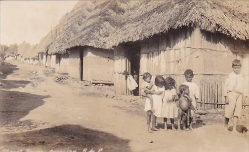 Panama Arraijan Street Scene With Children Real Photo