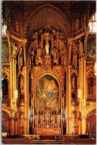 Sacred Heart Chapel Notre Dame Church Montreal Quebec Canada Chrome Postcard 