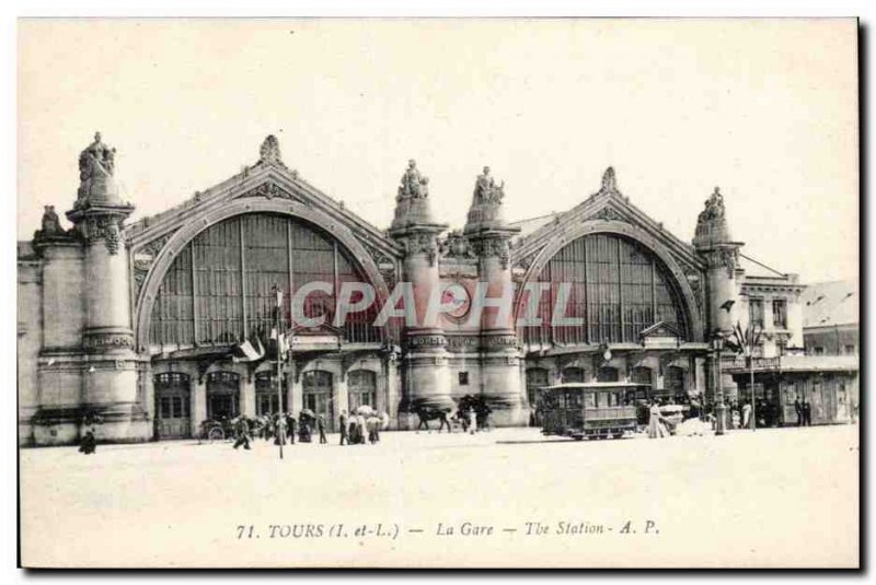 Tours - La Gare - Old Postcard