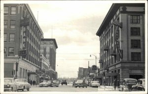 Great Falls MT Street Scene Cars c1950 Real Photo Postcard