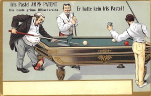 Iris Pastel AMPN Patent Pool Billiards Carte Postale Unused 