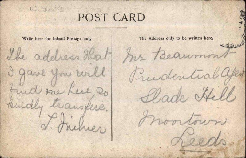 Vintage RPPC Sowerby Bridge WEST YORKSHIRE Town Hall Real Photo Postcard