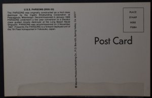 US Navy Ship - U.S.S. Parsons [DDG-33]