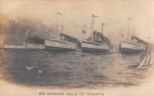 Steamships Niagara Falls to Toronto Real Photo Vintage Postcard AA13865