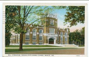 Ball State University Gymnasium Muncie Indiana 1938 postcard