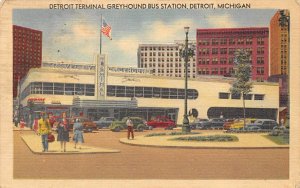 Detroit terminal Greyhound bus station Detroit, Michigan, USA Bus Writing on ...
