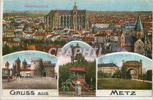 Old Postcard Gruss aus Metz
