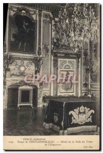 Postcard Old Palace of Fontainebleau Detail of the Throne Room of the Emperor