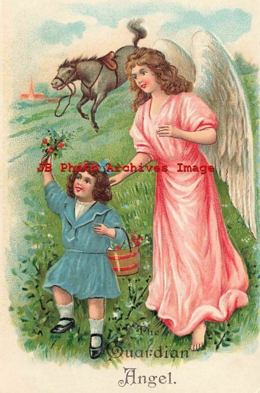 6 Postcards Set, ASB No 250, Guardian Angel Protecting Children