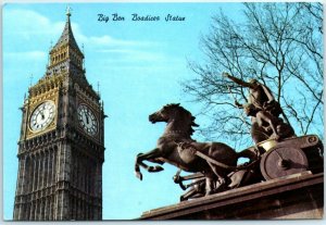 M-18687 Big Ben and Boadicea Statue London England