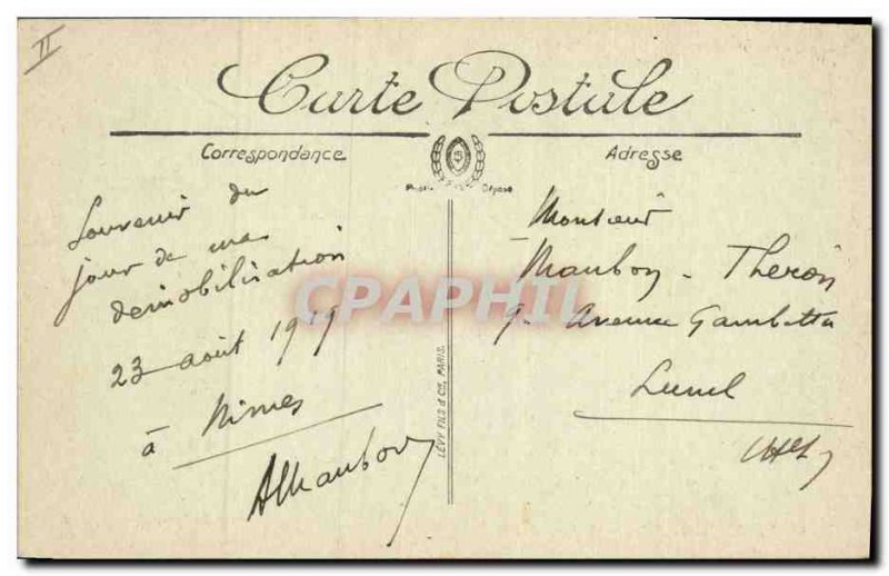 Old Postcard Nimes Courthouse