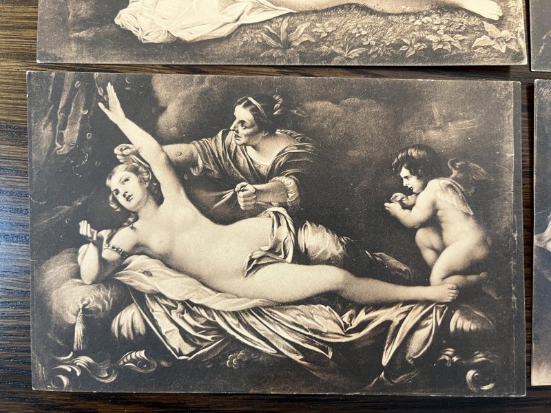 (5)  DRESDNER GALERIE POSTCARDS (VENUS) TIZIAN, RUBENS , RENI , VanDYCK, VECCHIO