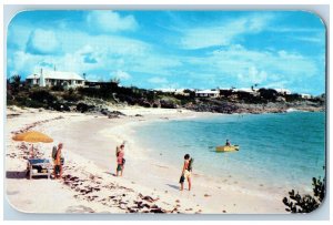 Bermuda Postcard Diving Sport Boat Canoeing Scene c1960's Vintage Unposted