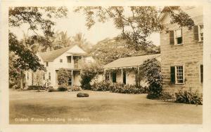 1930s RPPC Postcard Oldest Frame Building in Hawaii Mission House Honolulu HI