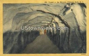 Tunnel leading to Elevator in Chimney Rock, North Carolina
