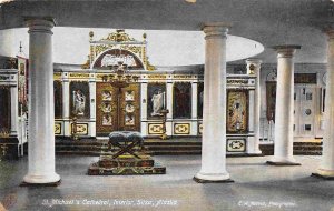 St Michael's Cathedral Interior Sitka Alaska 1910c postcard