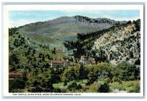 c1920 Castle Glen Eyrie Exterior Mountain Colorado Springs Colorado CO Postcard