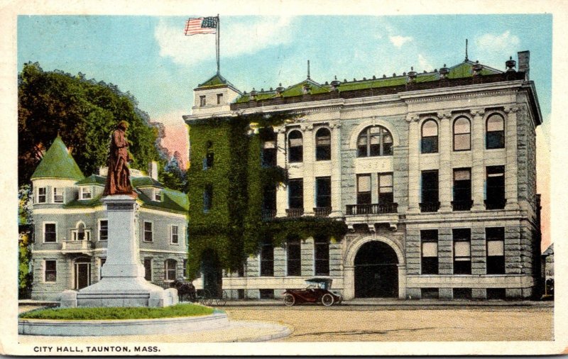Massachusetts Taunton City Hall 1919 Curteich