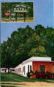 Postcard GA Savannah Land O' Oaks Motel Highway 17 N 1960s J2