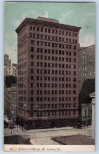 1914 St. Louis Missouri MO Vintage Postcard Times Building Exterior View Posted