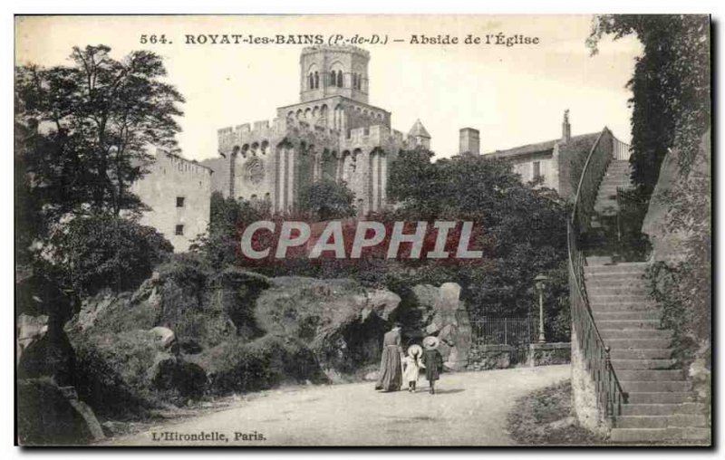 Royat les Bains - Apse of the & # 39Eglise - Old Postcard