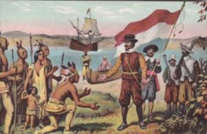 Henry Hudson Taking Possession Of Manhattan Island