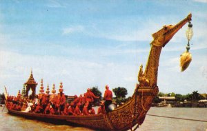 Viet Nam War Era, Thailand, Thai Barge Celebration , Old Postcard