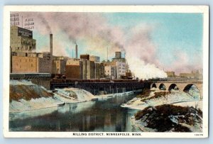 Minneapolis Minnesota MN Postcard Milling District Exterior 1940 Vintage Antique