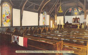 Interior of historic Church of the Redeemer Biloxi, Mississippi, USA Civil Wa...