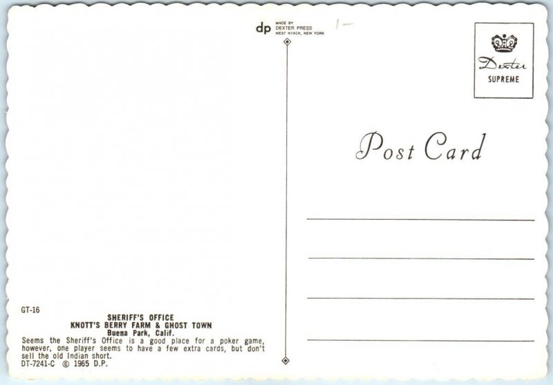 Postcard Sheriff's Office, Knott's Berry Farm Buena Park, California United States