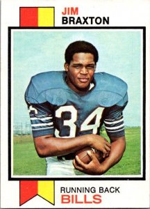 1973 Topps Football Card Jim Braxton Buffalo Bills sk2465