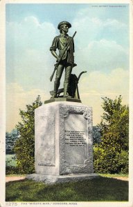 Minute Man Monument, Concord, MA, Mass, Old Postcard