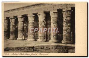 CPA Egypt Egypte Thebes Medinet Habu Court Yard of Ramses II 