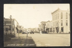 RPPC DE WITT IOWA DOWNTOWN STREET SCENE DEWITT IA. REAL PHOTO POSTCARD