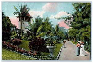 c1910 The Episcopal Church of Bethesda Palm Beach Florida FL Postcard 