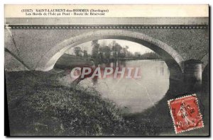 Old Postcard Saint Laurent Men Edges of & # 39Isle bridge Road Benevento