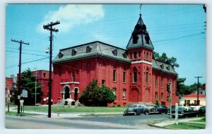 NEW BERN, NC North Carolina  ~CRAVEN  COUNTY Court House  c1950s Cars Postcard