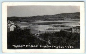 RPPC GUANTANAMO BAY, Cuba ~ Birdseye TARGET RANGE ca 1920s  Postcard