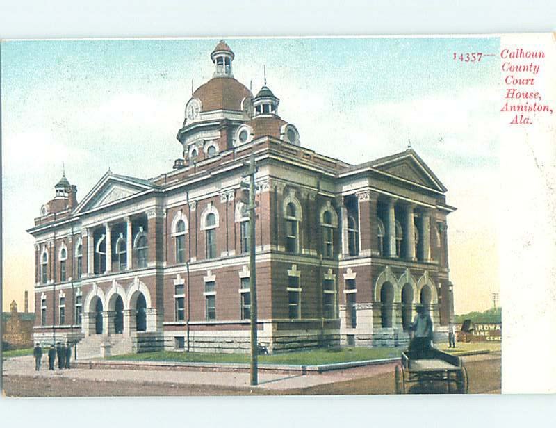 Pre-1907 COURTHOUSE SCENE Anniston Alabama AL AF0318