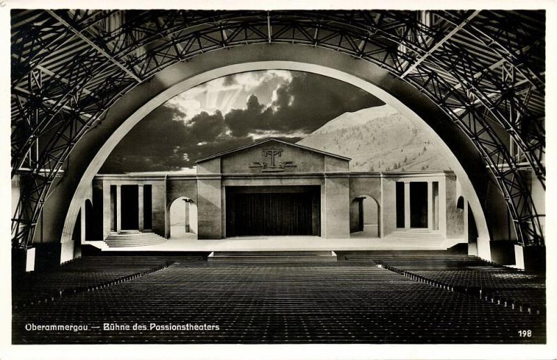germany, OBERAMMERGOU, Bühne des Passionstheaters, Theater (1940s)