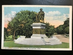 Vintage Postcard 1907-1915 Barnum Monument Seaside Park Bridgeport Connecticut
