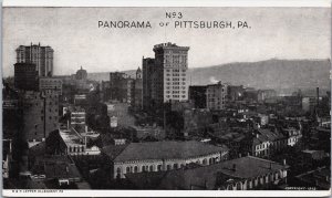 Panorama of Pittsburgh Pennsylvania Vintage Postcard  C101