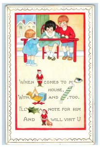 Christmas Santa Claus Childrens Brunswick Maryland MD Vintage Postcard 