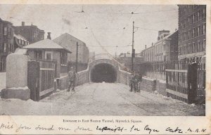 Postcard Entrance East Boston Tunnel Maverick Square MA