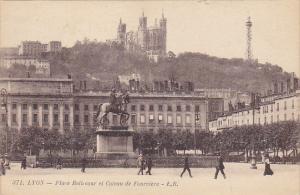 France Lyon Place Bellecour et Coteau de Fourviere