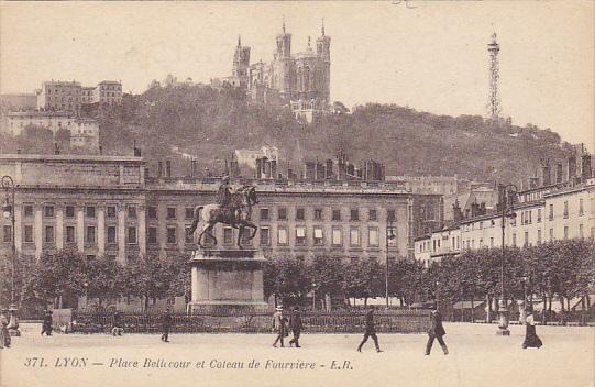 France Lyon Place Bellecour et Coteau de Fourviere