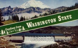 Greetings from, Wash,     ;     Greetings from, WA - Washington WA  