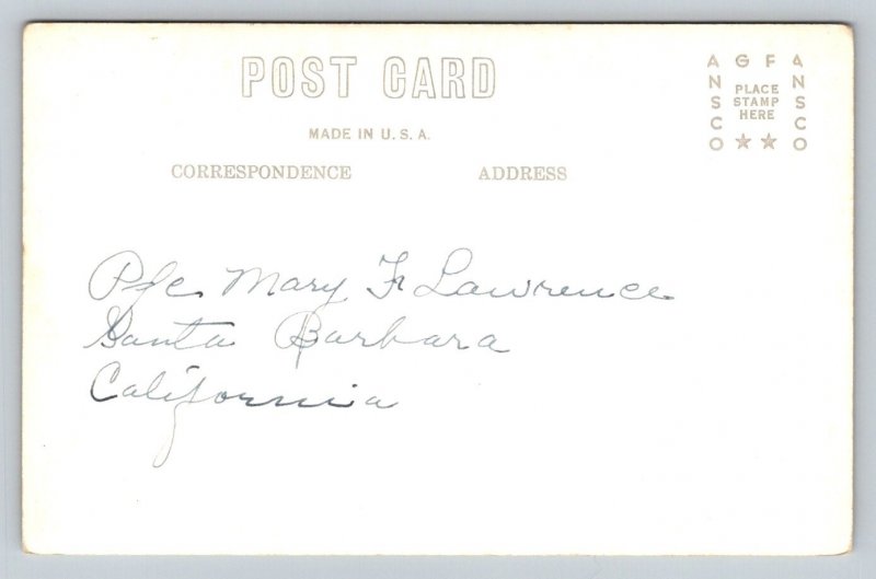 RPPC  Old Mission  Santa Barbara  California   Postcard