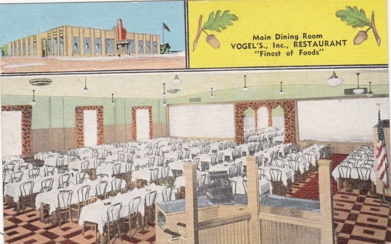 Indiana Whiting Vogels Restaurant Main Dining Room 1951 sk3566